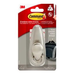 3M  Crochet en métal 'Classic', taille: L, argent