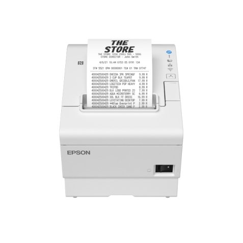 Epson TM-T88VII (131): USB, Ethernet, PoweredUSB, White