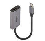 Lindy 43327 câble vidéo et adaptateur 0,11 m USB Type-C HDMI Noir, Gris