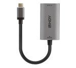 Lindy 43327 câble vidéo et adaptateur 0,11 m USB Type-C HDMI Noir, Gris