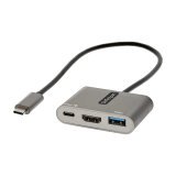 StarTech.com Adaptateur multiport USB C, USB-C vers vidéo HDMI 4K, 100W PD Pass-Through, Hub USB 3.0 5Gbps (1xType-C/1xA), Mini Dock USB-C, Dock de voyage USB-C, Station d'accueil portable pour Ordinateur Portable