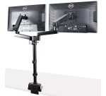 StarTech.com Support Double Écran PC - Bras Double Moniteur VESA - 32" 8kg - Empilables Verticalement - Porte 2 Écrans Hauteur Réglable/Articulé - Fixation Pince/œillet