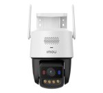 Imou Titan Pro Telecamera da esterno, motorizzata da 6MP, Copertura a 360°, visione notturna a colori, conversazione bidirezionale, rilevamento movimento/umano, tracciamento intelligente, faretto e sirena, deterrenza attiva con luci rosse e blu, registraz