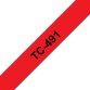 Brother TC-491 nastro per etichettatrice Nero su rosso