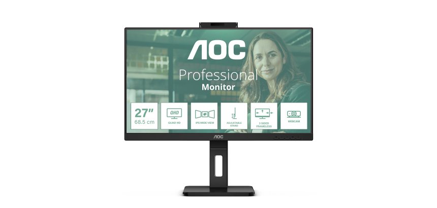 AOC Q27P3QW computer monitor 68.6 cm (27") 2560 x 1440 pixels Quad HD Black