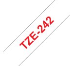 Brother TZE-242 ruban d'étiquette Rouge sur blanc