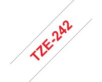 Brother TZE-242 ruban d'étiquette Rouge sur blanc