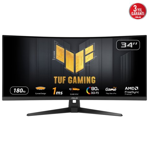 ASUS TUF Gaming VG34VQ3B pantalla para PC 86,4 cm (34") 3440 x 1440 Pixeles UltraWide Quad HD LED Negro
