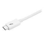 Cable de 2m Thunderbolt 3 Blanco - Cable Compatible con USB-C y DisplayPort - USB Tipo C