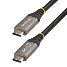 StarTech.com 50cm USB C Kabel, 10Gbps, USB 3.1/3.2 Gen 2 Type-C Kabel, 100W (5A) Power Delivery Charging, DP Alt Mode, USB-C Kabel voor Laptop/Phone/Tablet, Charge/Sync Kabel