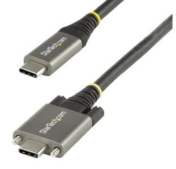 StarTech.com 1m USB-C Kabel, Vergrendelbaar met Zijschroef, USB 10Gbps, 100W (5A) Power Delivery, 8K 60Hz / 4K 144Hz DP Alt Mode, USB-IF Gecertificeerd - Thunderbolt Compatibel
