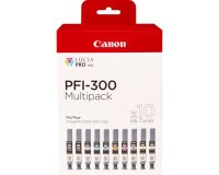 Canon PFI-300 cartucho de tinta 10 pieza(s) Original Negro, Azul, Cian, Gris, Magenta, Foto negro, Foto magenta, Rojo, Amarillo