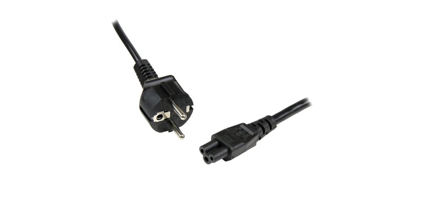 StarTech.com 1m Laptop Stroomkabel, EU Schuko naar C5, 2.5A 250V, 18AWG, Notebook / Laptop AC Vervangkabel, Power Brick Kabel, Laptop Lader Kabel, Clover Leaf/Mickey Mouse Electriciteitssnoer