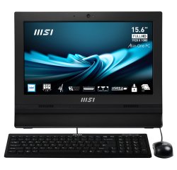 MSI Pro AP162T ADL-007XES All-in-One PC Intel® N N100 39,6 cm (15.6") 1920 x 1080 Pixeles Pantalla táctil PC todo en uno 4 GB DDR4-SDRAM 256 GB SSD Wi-Fi 6 (802.11ax) Negro