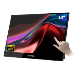 Verbatim Portable 14" FHD Touch Monitor LIGHT Monitor portatile Nero 35,6 cm (14") LCD 1920 x 1080 Pixel