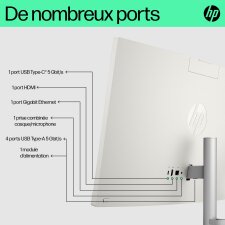 HP 24-cr0068nf Intel® Core™ i3 i3-N300 60,5 cm (23.8") 1920 x 1080 pixels PC All-in-One 8 Go DDR4-SDRAM 512 Go SSD Windows 11 Home Wi-Fi 6 (802.11ax) Blanc