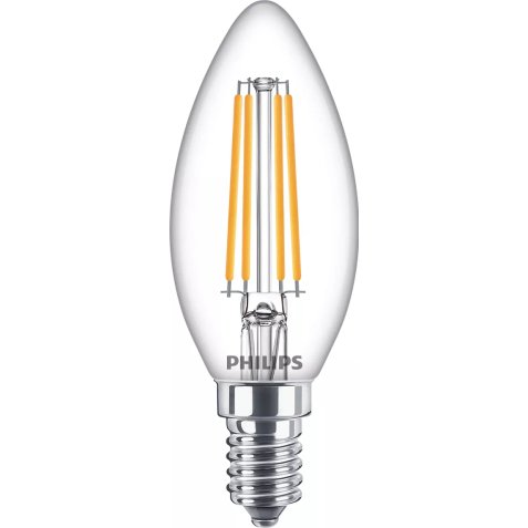 Philips Lampadina candela trasparente a filamento 60 W B35 E14