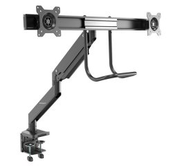 StarTech.com Double Bras pour Écrans PC jusqu'à 32"(8kg) - Double Affichage - Réglage de Hauteur Synchronisé - Pour Moniteurs VESA de 43 cm à 81 cm