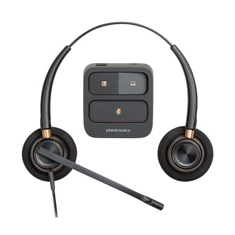 HP Poly Auriculares binaurales EncorePro 520 con desconexión rápida