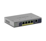 NETGEAR GS105P Non-géré Gigabit Ethernet (10/100/1000) Connexion Ethernet, supportant l'alimentation via ce port (PoE) Montage sur le bureau ou sur le mur Gris