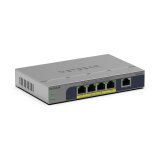 NETGEAR GS105P Non-géré Gigabit Ethernet (10/100/1000) Connexion Ethernet, supportant l'alimentation via ce port (PoE) Montage sur le bureau ou sur le mur Gris