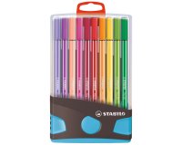 Feutre coloriage stabilo pen 68 encre aquarellable pointe  ogive moyenne robuste color   parade etui chevalet 20