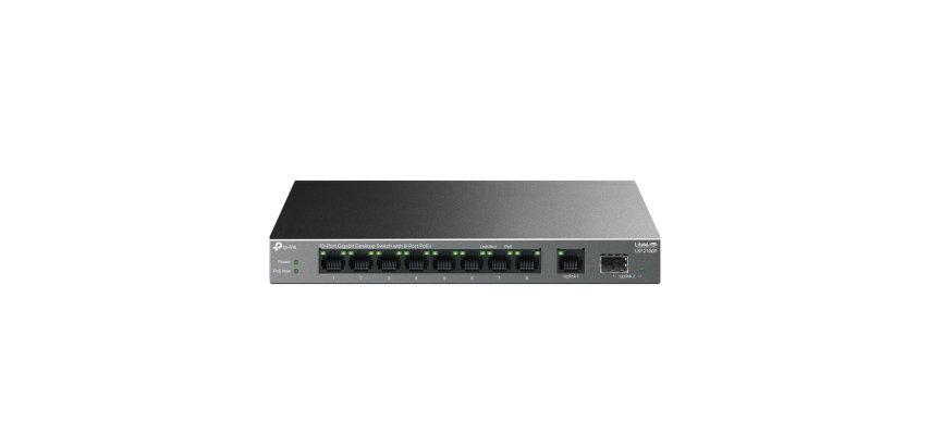 TP-Link LiteWave LS1210GP commutateur réseau Non-géré Gigabit Ethernet (10/100/1000) Connexion Ethernet, supportant l'alimentation via ce port (PoE) Noir