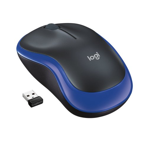 Logitech M185 - muis - 2.4 GHz - blauw