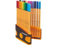 Stylo-feutre stabilo point 88 color parade pointe fine      0,4mm coloris assortis pack   de 20