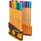 Stylo-feutre stabilo point 88 color parade pointe fine      0,4mm coloris assortis pack   de 20