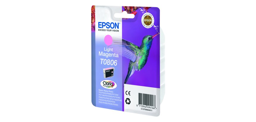 Epson Hummingbird Singlepack Light Magenta T0806 Claria Photographic Ink