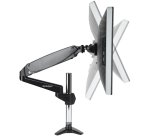 StarTech.com Support Simple Écran PC - Bras Moniteur VESA - Support Écran Bureau 32" ou 49" (32:9)/ 8kg - Porte Écran Hauteur Réglable/Articulé - Fixation Pince/œillet