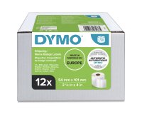 DYMO Authentic LabelWriter Large Shipping Labels/Name Badges | 54mm x 101mm | 12 Rolls of 220 (2,640 Easy-Peel Labels) | Self-Adhesive | for LabelWriter Label Makers