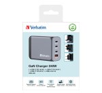 Verbatim GNC-240 GaN Charger 240W with 1 x USB-C 140W /1 x USB-C 100W / 1 x USB-C 65W / 1 x USB-A QC 3.0 (EU/UK/US)