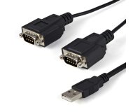 Cable 1,8m USB a 2 Puertos Serie Serial RS232 DB9 Retención del Puerto de Asignación COM
