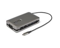 StarTech.com Adaptador Multipuertos USB-C - USB Tipo C a HDMI 2.0 4K a 60Hz - Hub Ladrón USB de 2 Puertos de 10Gbps - con PD de Paso de 100W - GbE - SD/MicroSD - Mini Docking Station