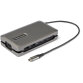 StarTech.com USB C Multiport Adapter - USB C auf 4K 60Hz HDMI 2.0 Dockingstation/Reiseadapter - 2-Port 10Gbit/s USB Hub - 100W Power Delivery stromversorgung - SD/MicroSD Kartenlesegerät - 25 cm Kabel