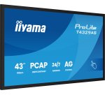 iiyama T4329AS-B1AG écran plat de PC 108 cm (42.5") 3840 x 2160 pixels 4K Ultra HD LED Écran tactile Noir