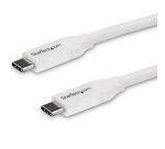StarTech.com Câble de Charge Rapide USB-C de 4m, Charge et Synchronisation, 100W (5A) PD, USB 2.0, Certifié USB-IF - Cordon de Charge USB C Blanc