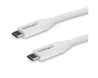 StarTech.com Câble de Charge Rapide USB-C de 4m, Charge et Synchronisation, 100W (5A) PD, USB 2.0, Certifié USB-IF - Cordon de Charge USB C Blanc