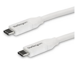 StarTech.com USB-C to USB-C Cable w/ 5A PD - M/M - White - 4 m (13 ft.) - USB 2.0 - USB-IF Certified