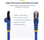 StarTech.com 2m Blue CAT8 Ethernet Cable, Snagless RJ45, 25G/40G, 2000MHz, 100W PoE++, S/FTP, 26AWG Pure Bare Copper Wire, LSZH, Shielded Network Patch Cord w/Strain Reliefs, Individually Tested