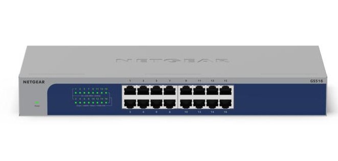 NETGEAR GS516-300EUS switch No administrado Gigabit Ethernet (10/100/1000) Gris
