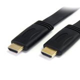 StarTech.com 6 ft Flat High Speed HDMI Cable with Ethernet - Ultra HD 4k x 2k HDMI Cable - HDMI to HDMI M/M - Flat HDMI Cable (HDMIMM6FL) - HDMI with Ethernet cable - 1.8 m