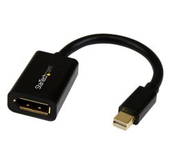 Cable de 0,2m Adaptador de Mini DisplayPort Macho a DisplayPort Hembra - Negro