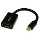 Cable de 0,2m Adaptador de Mini DisplayPort Macho a DisplayPort Hembra - Negro