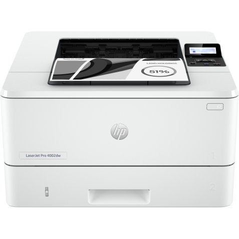 HP LaserJet Pro Imprimante 4002dw, Noir et blanc, Imprimante pour Petites/moyennes entreprises, Imprimer, Impression recto-verso; Vitesses de première page imprimée; Taille compacte; Éco-énergétique; Sécurité renforcée; Wi-Fi double fréquence