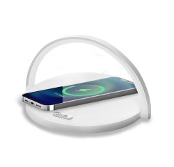 Celly WLLIGHTCIRCLEWH cargador de dispositivo móvil Cámara digital, Mando para videojuegos, Auriculares, Teléfono móvil, Batería portátil, Smartphone, Reloj inteligente, Tableta, Ver, Wearables Blanco Corriente alterna Cargador inalámbrico Interior