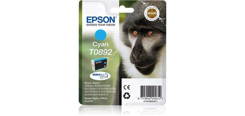 Epson Monkey Inchiostro ciano singolo DURABrite Ultra Scimmia T0892
