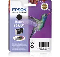 Epson Hummingbird Singlepack Black T0801 Claria Photographic Ink